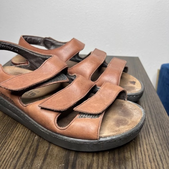 Mephisto Mobils Comfort Sandals Men’s Sz 10 EUR 44 Brown Leather Slingback EUC - Picture 3 of 9